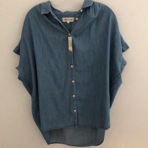 Madewell Chambray Short Sleeve Button Down Shirt